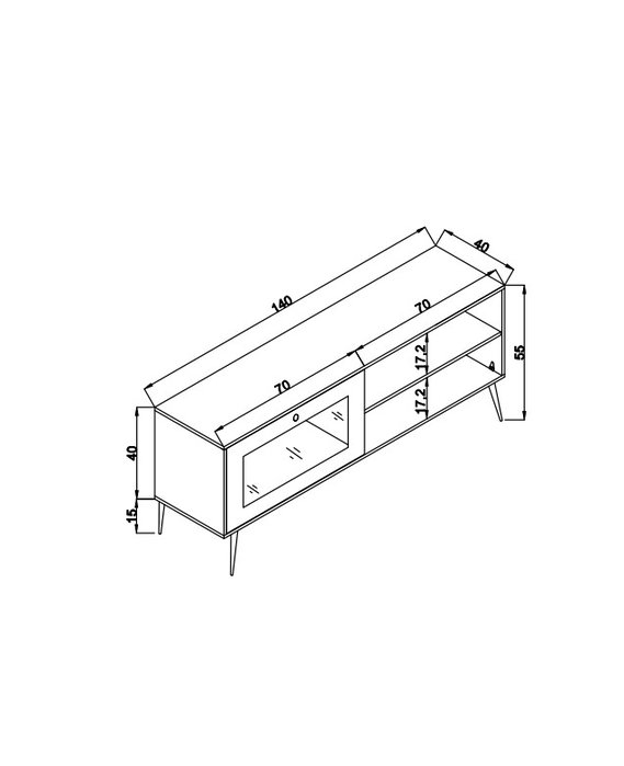 Hanah Home Hazeran 140 Soporte para TV Roble